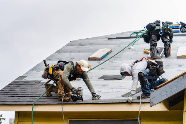 Professional Roofing technician working in State Road, NC